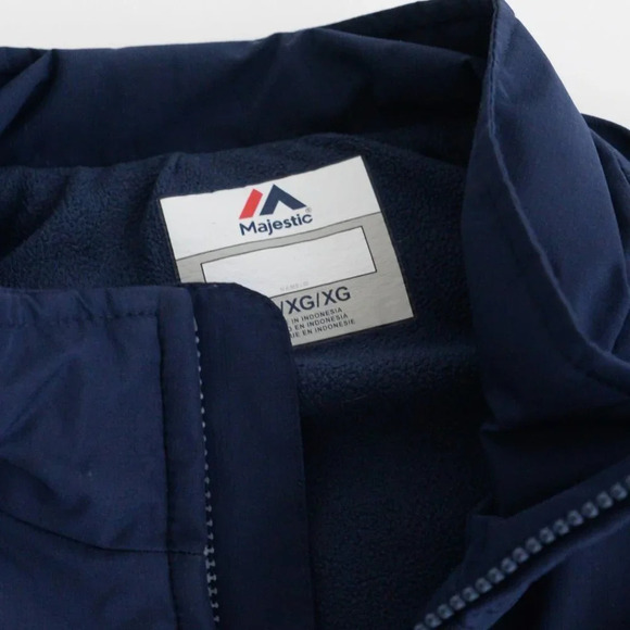 Majestic Minnesota Vikings Navy  & White Fleece Liner Zip-Up Jacket - Picture 10 of 12